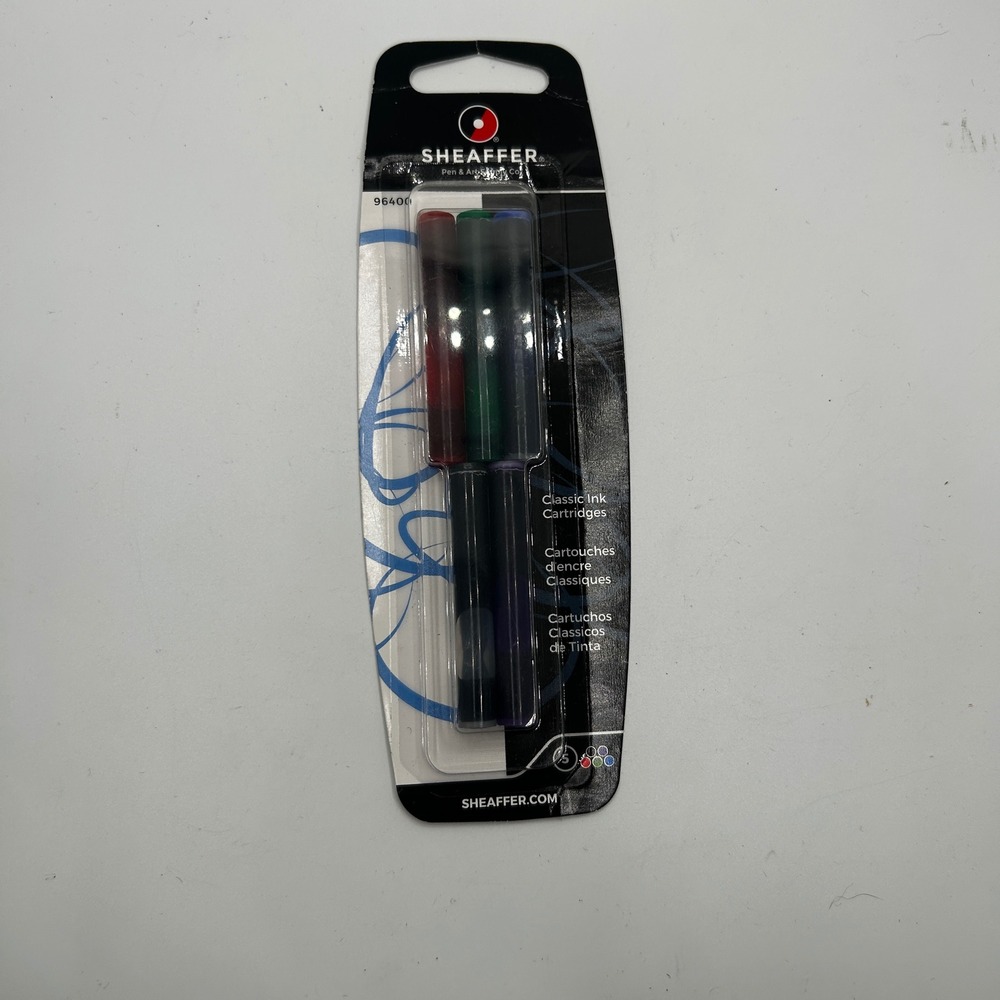 Sheaffer Classic Ink Cartridges 5 Pack‎ Assorted NEW 96400 Fountain Pen Ink